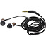 InLine® woodin-ear, in-ear headset met kabelmicrofoon en functietoets, walnoot