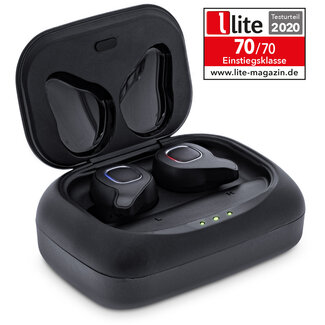 InLine InLine® PURE Air TWS, Bluetooth-hoofdtelefoon met TWS, met Qi-Case PowerBank
