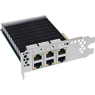 InLine InLine® 6-poorts Gigabit netwerkkaart, 6x RJ45 1 Gb/s, PCIe x4