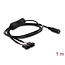 Delock Fan Cable DC female 5.5 x 2.1 mm to 2 x 4 pin fan connector male (2 pins connected) with switch 1 m