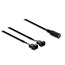 Delock Fan Cable DC female 5.5 x 2.1 mm to 2 x 4 pin fan connector male (2 pins connected) with switch 1 m