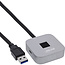 InLine® USB-vingerafdrukscanner met hub, Windows Hello, 1,5 m, zilver