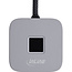 InLine® USB-vingerafdrukscanner met hub, Windows Hello, 1,5 m, zilver