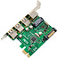 InLine® Combo kaart Gigabit netwerk en USB 3.2 Gen.1, 1x RJ45, 3x USB-A, PCIe x1