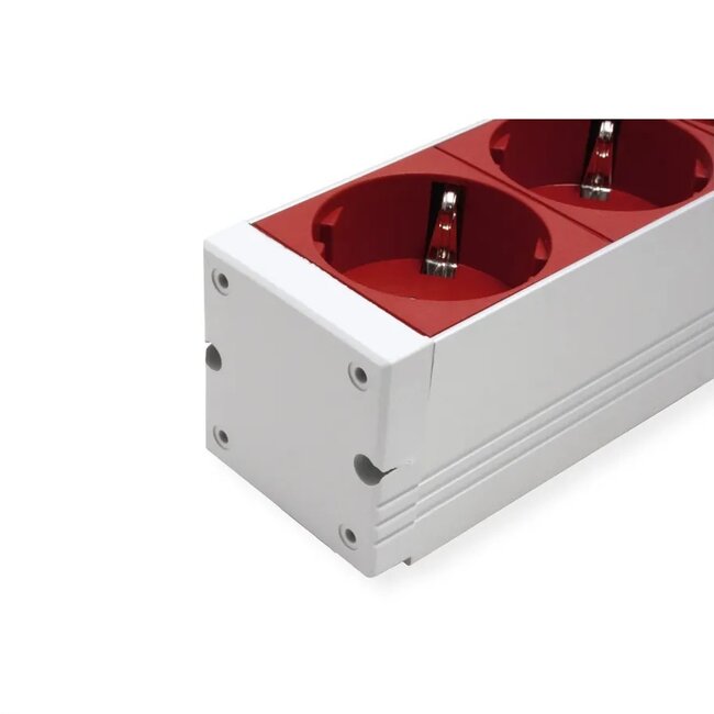 Bachmann 19 inch stekkerdoos | IEC C20 - 9x CEE 7/3 | 1U | 2 meter
