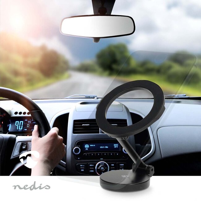 Nedis magnetische smartphone autohouder | autoraam- en dashboardbevestiging