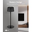 Goobay LED-tafellamp | 25 cm hoog | warm wit | dimbaar | oplaadbaar (USB-C) | zwart | IP44