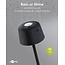 Goobay LED-tafellamp | 25 cm hoog | warm wit | dimbaar | oplaadbaar (USB-C) | zwart | IP44