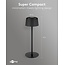 Goobay LED-tafellamp | 25 cm hoog | warm wit | dimbaar | oplaadbaar (USB-C) | zwart | IP44