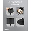 Goobay LED-tafellamp | 25 cm hoog | warm wit | dimbaar | oplaadbaar (USB-C) | zwart | IP44