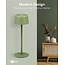 Goobay LED-tafellamp | 25 cm hoog | warm wit | dimbaar | oplaadbaar (USB-C) | groen | IP44