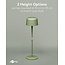 Goobay LED-tafellamp | 25 cm hoog | warm wit | dimbaar | oplaadbaar (USB-C) | groen | IP44