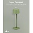 Goobay LED-tafellamp | 25 cm hoog | warm wit | dimbaar | oplaadbaar (USB-C) | groen | IP44