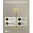 Goobay LED-tafellamp | 25 cm hoog | warm wit | dimbaar | oplaadbaar (USB-C) | beige | IP44