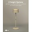 Goobay LED-tafellamp | 25 cm hoog | warm wit | dimbaar | oplaadbaar (USB-C) | beige | IP44