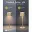 Goobay LED-tafellamp | 25 cm hoog | warm wit | dimbaar | oplaadbaar (USB-C) | beige | IP44