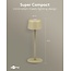 Goobay LED-tafellamp | 25 cm hoog | warm wit | dimbaar | oplaadbaar (USB-C) | beige | IP44