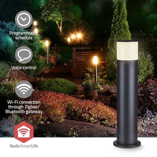 Nedis SmartLife buitenlamp | bolderlamp | Zigbee | RGB + warm-wit | IP65