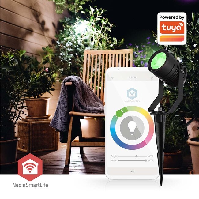 Nedis SmartLife buitenlamp set | 3 spots met grondpin | Zigbee | RGB + warm-wit | IP65
