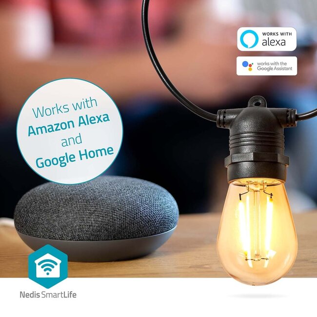 Nedis SmartLife decoratieve buitenverlichting | 10 LED-lampen | Wi-Fi | warm-wit | IP65