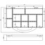 InLine® Kleine onderdelenbak, 11 compartimenten, afmetingen: 271x186x40mm