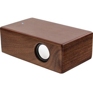 InLine InLine® woodbrick, inductieluidspreker in echt houten behuizing, walnoot