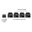 Delock Fan Cable Splitter 1 x 4 pin PWM female to male + 3 x 4 pin (3 pins connected) male with braided jacket 40 cm black