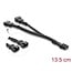 Delock Y-Fan Cable 1 x 4 pin PWM female to 2 x 4 pin PWM male with braided jacket 13.5 cm black