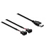 Delock Fan Cable USB Type-A male to 2 x 4 pin fan connector male (2 pins connected) with switch 1 m
