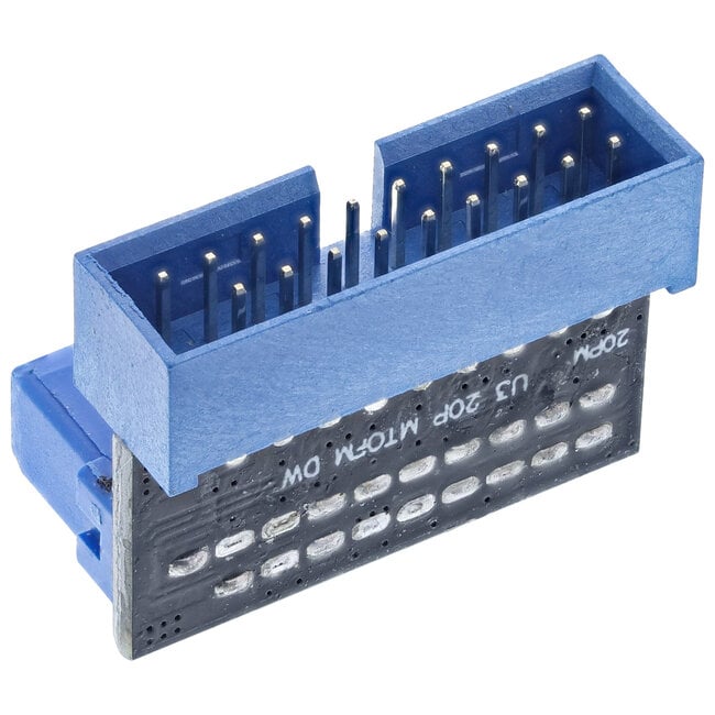 InLine® USB 3.0-adapter intern, male / female, onderaan haaks