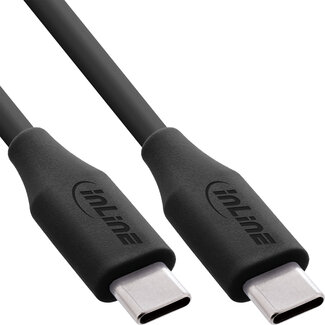 InLine InLine® USB 2.0-kabel, USB-C-snelladingskabel 100 W, Black Cookie/zwart 2m