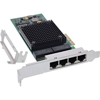 InLine InLine® Quad Gigabit netwerkkaart, 4x RJ45 1 Gb/s, PCIe x4