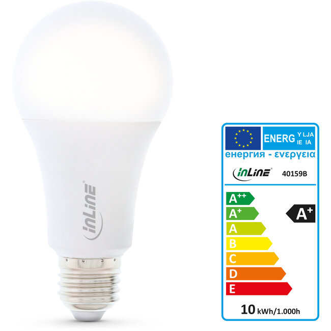 InLine® SmartHome LED Lampen RGB E27, 900LM