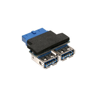 InLine InLine® USB 3.0-adapter, 2x A-aansluiting naar pin-aansluiting