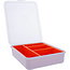 InLine® Kleine onderdelenbak, 4 compartimenten, afmetingen: 180x140x40mm, oranje
