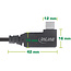 InLine® USB4-kabel, USB-C, haaks aan één kant, PD 240W, 8K60Hz, TPE, zwart, 0,5m