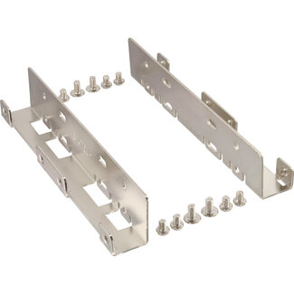 InLine InLine® HDD/SSD montagerails, 2x 6,35 cm (2,5") naar 8,89 cm (3,5"), zilver