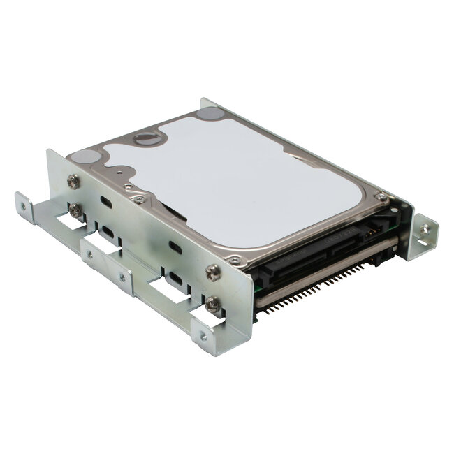 InLine® HDD/SSD montagerails, 2x 6,35 cm (2,5") naar 8,89 cm (3,5"), zilver