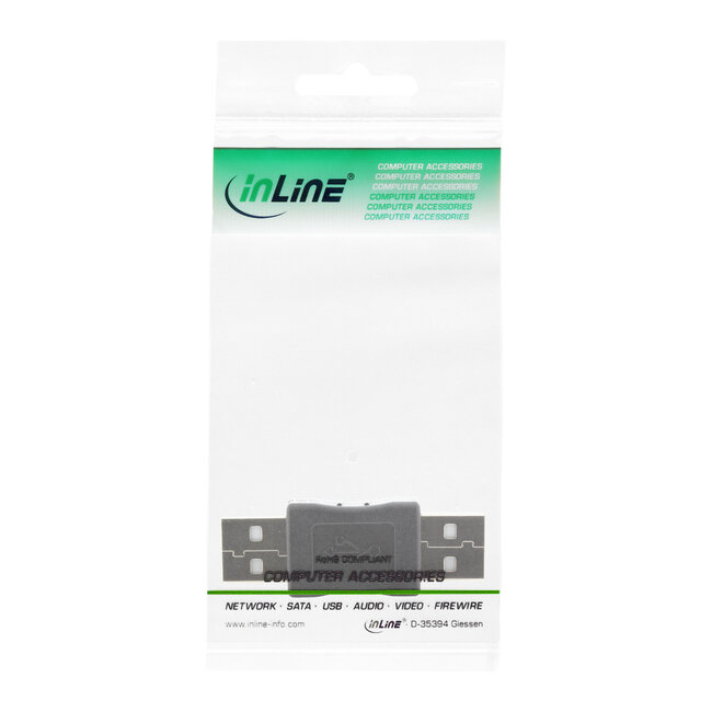 InLine® USB 2.0-adapter, stekker A naar stekker A