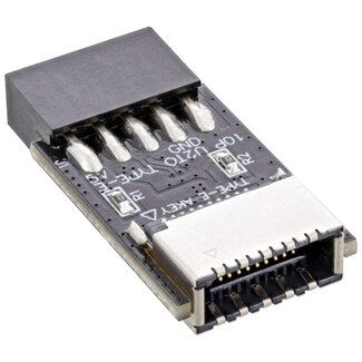 InLine InLine® USB 2.0 naar USB 3.2 Type-E Key-A adapter intern