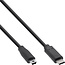 InLine® USB 2.0-kabel, USB-C-stekker naar Mini-B-stekker, zwart, 1,5m