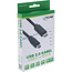 InLine® USB 2.0-kabel, USB-C-stekker naar Mini-B-stekker, zwart, 1,5m