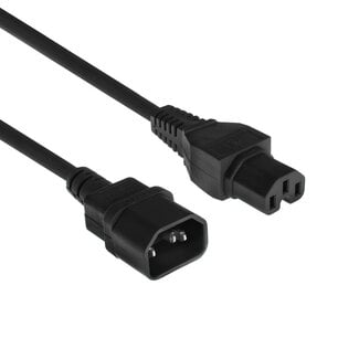 ACT ACT Netsnoer C14 - C15 zwart 2 m