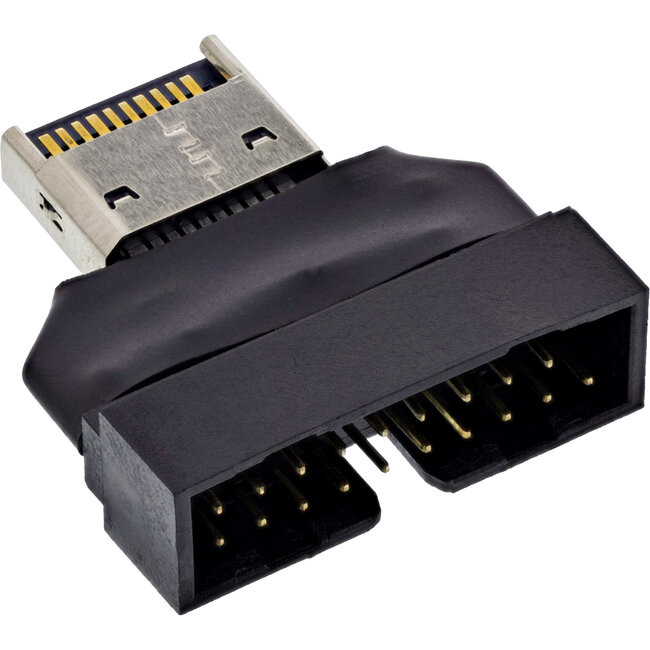 InLine® USB 3.2 Type-E Key-A naar USB 3.0 interne moederbordadapter