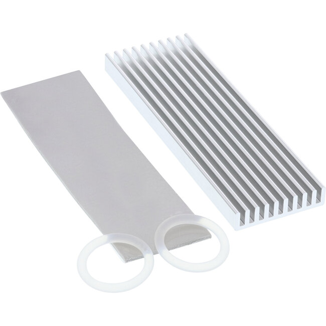 InLine® M.2 SSD Koellichaam, Passief, Met Koelribben, Zilver