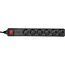InLine® contactdoos, 6-voudig aardingscontact, met ÜSS, zwart