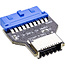 InLine® USB 3.0 moederbord naar USB 3.2 Type-E Key-A adapter intern