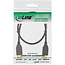 InLine® USB 2.0 kabel, A naar A, zwart, gouden contacten, 2m