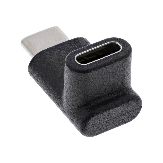 InLine® USB 3.2 Gen.2 adapter, USB-C male naar C female, haaks omhoog/omlaag