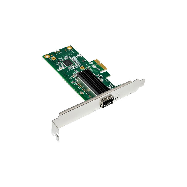 InLine® Gigabit netwerkkaart, 1x SFP, PCIe x1, incl. laagprofiel slot bracket